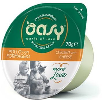 Oasy Cat | Više ljubavi | Zelena čaša 70g - Piletina sa sirom 70g