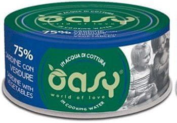 Oasy | Više ljubavi | Za odrasle - 70 g konzerva - Srdele s povrćem 70 g