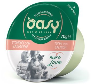 Oasy Cat | Više ljubavi | Zelena čaša 70 g - Tuna s lososom 70 g
