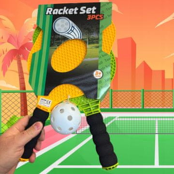SET DJEČJIH REKETA ZA TENIS I BADMINTON DVA REKETA I LOPTE