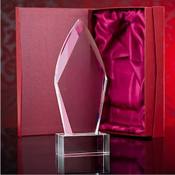 DE Veliki kristal 26 cm sa stalkom, kristalna statua za graviranje ili tisak, s ukrasnom kutijom
