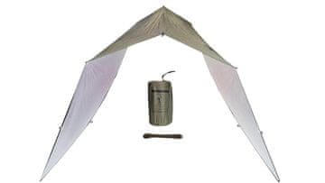 BUSHMEN TERMO-Cerada 4×4.3 Olive - UPF 50+ izolirana kamperska cerada (26 petlji, 3500 mm)