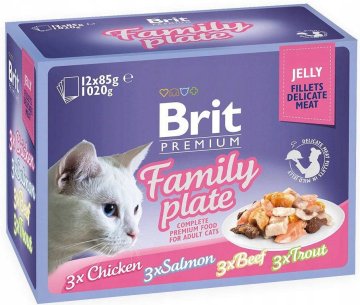 Brit Premium Cat | Želatinasti fileti | 85 g - Mješavina 12 x 85 g