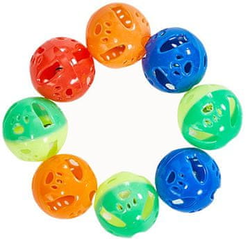ORO Zoološki vrt | Igračka za mačke | Plastična lopta sa zvonom 3,8 cm - Plastična lopta sa zvonom (šape) 3,8 cm