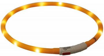 Trixie | LED ogrlica za pse - narančasta, veličine XS-XL
