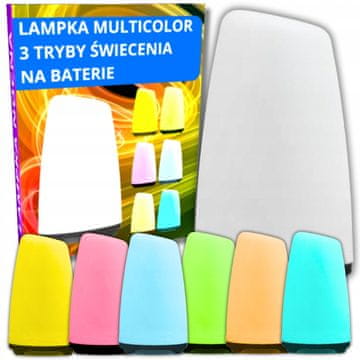 RGB LED noćno svjetlo za djecu bijelo bežično 3 načina rada na baterije