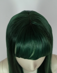 Zelena perika s ravnim šiškama Tsuyu Asui cosplay