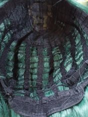 Zelena perika s ravnim šiškama Tsuyu Asui cosplay