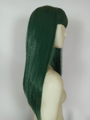 Zelena perika s ravnim šiškama Tsuyu Asui cosplay