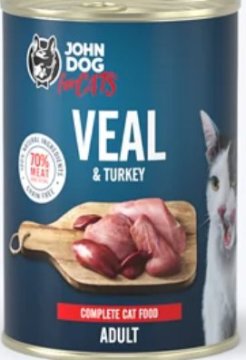 John Dog Jane Cat | Odrasla mačka | Konzerva 400 g - Teletina i puretina 400 g
