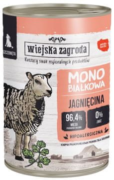 Wiejska Zagroda | Odrasla | Monoproteinska hrana za pse 400g - Puppy | Janjetina 0,4kg