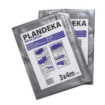 PE cerada Mega debela, 260g/m2 srebrno-crna, PE cerada srebrno-crna Mega debela, 260g/m2 5x8m