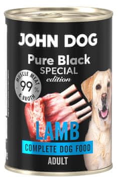 John Dog | Čisto crno specijalno izdanje | konzerva od 400 g - janjetina 400 g