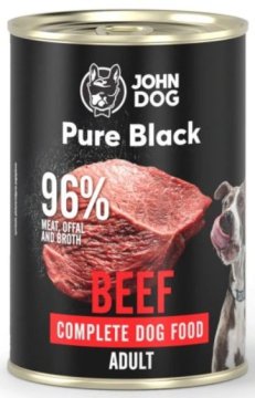 John Dog Adult | Pure Black | 400g konzerva - Govedina 400g