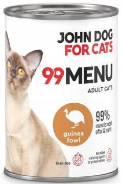 John Dog za mačke | 99 meni | Mokra hrana za mačke u konzervi 400 g - Biserka 400 g