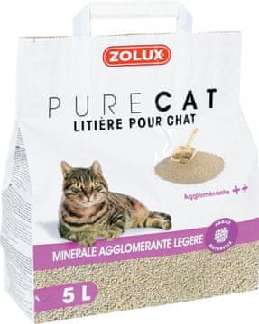 Zolux | PureCat | Pijesak za mačke - Prirodni, zgrudvajući 5L