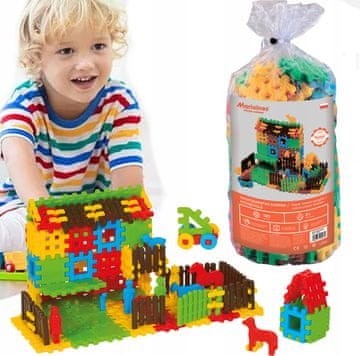 MARIOINEX BLOCKI Vafli JUNIOR Agro Farm Seoska kuća, Veliki set 120, 2+