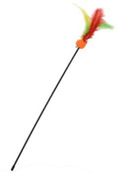 B.U. | Igračka za mačke | Štap za pecanje s perom, kuglicom i zvonom 57 cm - Štap za pecanje s perom, kuglicom i zvonom 57 cm