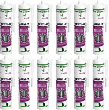 Den Braven Set od 12 silikonskih - akrilnih boja W bijela 280 ml
