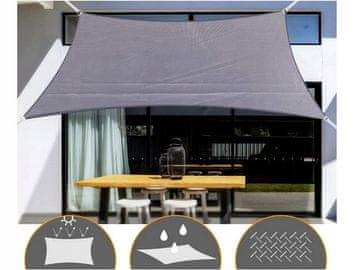 ELVI VODOOTPORNA VRTNA TENDA S JEDROM 3x2 SIVA