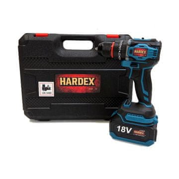 HARDEX bušilica-odvijač bez četkica 50 Nm 0-1450 o/min 2 x 4,0 Ah baterije