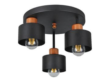 Crna stropna lampa, industrijski metal, 3xE27, moderna LED rasvjeta za dnevni boravak, kuhinju, spavaću sobu, dječju sobu, potkrovlje
