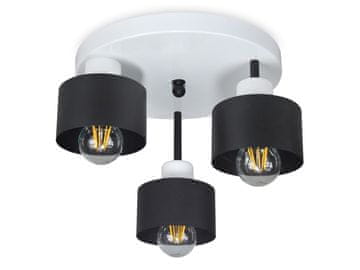 Crno-bijela stropna lampa, industrijski metal, 3xE27, moderna LED rasvjeta za dnevni boravak, kuhinju, spavaću sobu, dječju sobu, potkrovlje