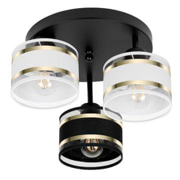 Crna stropna lampa sa sjenilima, industrijski metal, 3xE27, moderna LED rasvjeta za dnevni boravak, kuhinju, spavaću sobu, dječju sobu, potkrovlje