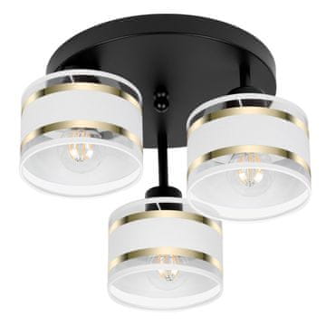 Crna stropna lampa sa sjenilima, industrijski metal, 3xE27, moderna LED rasvjeta za dnevni boravak, kuhinju, spavaću sobu, dječju sobu, potkrovlje