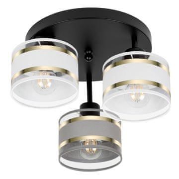 Crna stropna lampa sa sjenilima, industrijski metal, 3xE27, moderna LED rasvjeta za dnevni boravak, kuhinju, spavaću sobu, dječju sobu, potkrovlje