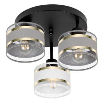 Crna stropna lampa sa sjenilima, industrijski metal, 3xE27, moderna LED rasvjeta za dnevni boravak, kuhinju, spavaću sobu, dječju sobu, potkrovlje