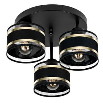Crna stropna lampa sa sjenilima, industrijski metal, 3xE27, moderna LED rasvjeta za dnevni boravak, kuhinju, spavaću sobu, dječju sobu, potkrovlje