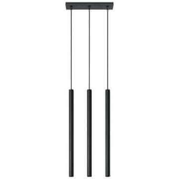 SOLLUX lighting PASTELO 3 crna viseća lampa