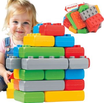 MARIOINEX Junior Brick Blocks 25 dijelova - građevinski blokovi za djecu 1+