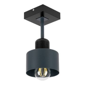 Crna stropna lampa od drva i metala u skandinavskom stilu, 1xE27, moderna LED rasvjeta za dnevni boravak, kuhinju, spavaću sobu, dječju sobu, potkrovlje
