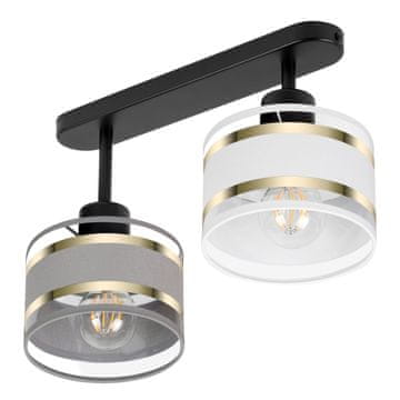 Crna stropna lampa sa sjenilima, industrijski metal, 2xE27, moderna LED rasvjeta za dnevni boravak, kuhinju, spavaću sobu, dječju sobu, potkrovlje