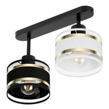 Crna stropna lampa sa sjenilima, industrijski metal, 2xE27, moderna LED rasvjeta za dnevni boravak, kuhinju, spavaću sobu, dječju sobu, potkrovlje