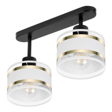 Crna stropna lampa sa sjenilima, industrijski metal, 2xE27, moderna LED rasvjeta za dnevni boravak, kuhinju, spavaću sobu, dječju sobu, potkrovlje