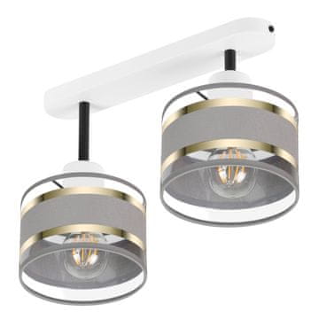 Bijela stropna lampa sa sjenilima, industrijski metal, 2xE27, moderna LED rasvjeta za dnevni boravak, kuhinju, spavaću sobu, dječju sobu, potkrovlje