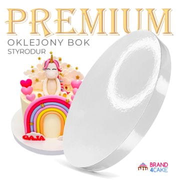 Brand4Cake Podloga za tortu bijela 34 cm 2 cm bubanj za tortu Premium