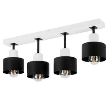 Bijela stropna lampa od drva i metala u skandinavskom stilu, 4xE27, moderna LED rasvjeta za dnevni boravak, kuhinju, spavaću sobu, dječju sobu, potkrovlje
