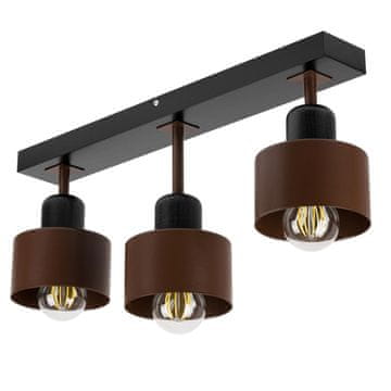 Crna stropna lampa od drva i metala u skandinavskom stilu, 3xE27, moderna LED rasvjeta za dnevni boravak, kuhinju, spavaću sobu, dječju sobu, potkrovlje