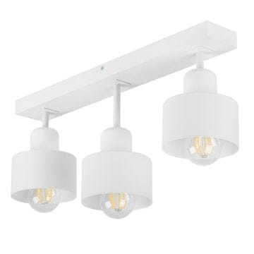 Bijela stropna lampa od drva i metala u skandinavskom stilu, 3xE27, moderna LED rasvjeta za dnevni boravak, kuhinju, spavaću sobu, dječju sobu, potkrovlje