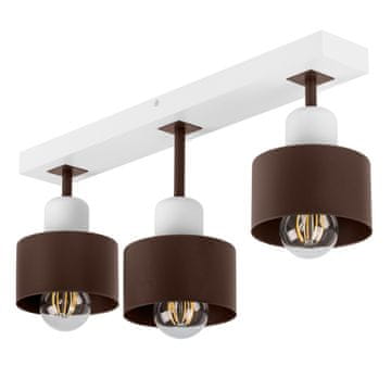 Bijela stropna lampa od drva i metala u skandinavskom stilu, 3xE27, moderna LED rasvjeta za dnevni boravak, kuhinju, spavaću sobu, dječju sobu, potkrovlje