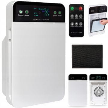 Automatski pročišćivač zraka 7 u 1 35W HEPA UV ionizacija LCD daljinski upravljač noćni način rada 60m² smog alergeni bakterije pelud