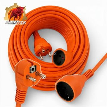 B.U. Vrtni produžni kabel 20 m 3x2,5 mm² debeli kabel BullTek narančaste boje