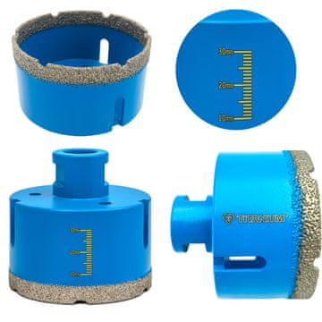 Titanium Dijamantna pila za rupe 60 mm za keramičke pločice, svrdlo od titana M14