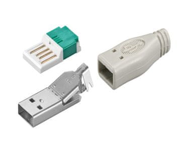 Goobay USB-A utikač za popravak bez alata, brza instalacija, USB 2.0 utikač