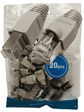 Lanberg RJ45 utikač sa zaštitom, oklopljen, cat.5e, FTP, AWG 24-26, 20 komada