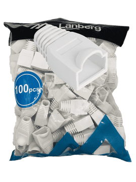 Lanberg Poklopac za RJ45 utikač, bijeli poklopci, pakiranje od 100 bijelih